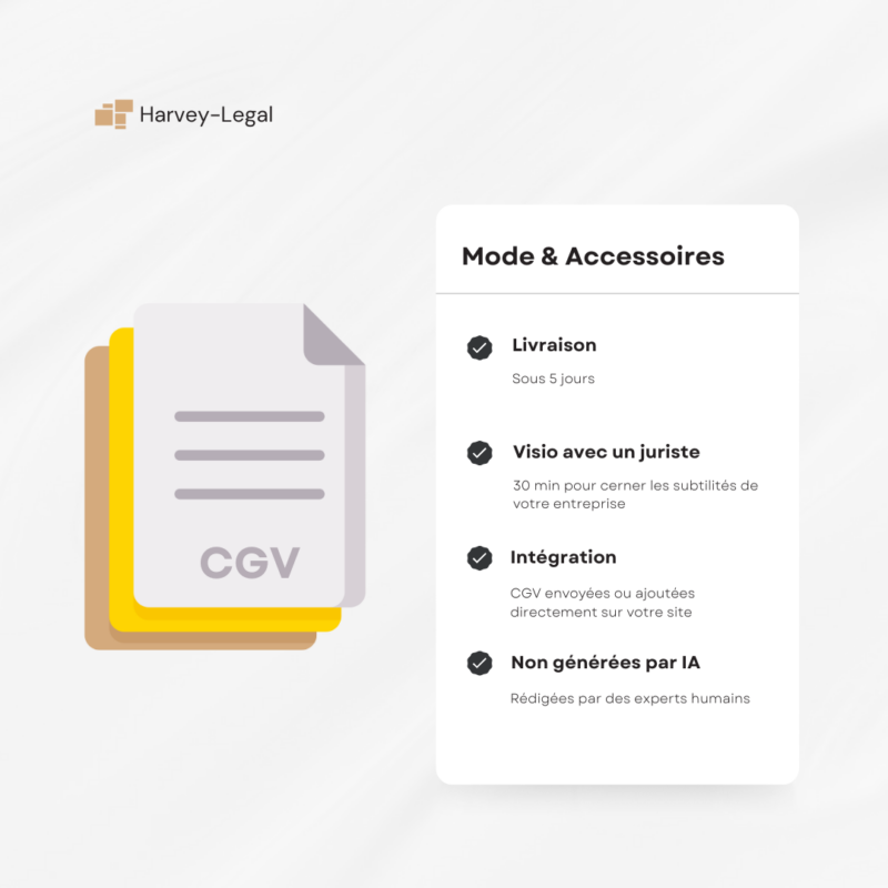 CGV Produits alimentaires BtoC – Produit E-Commerce